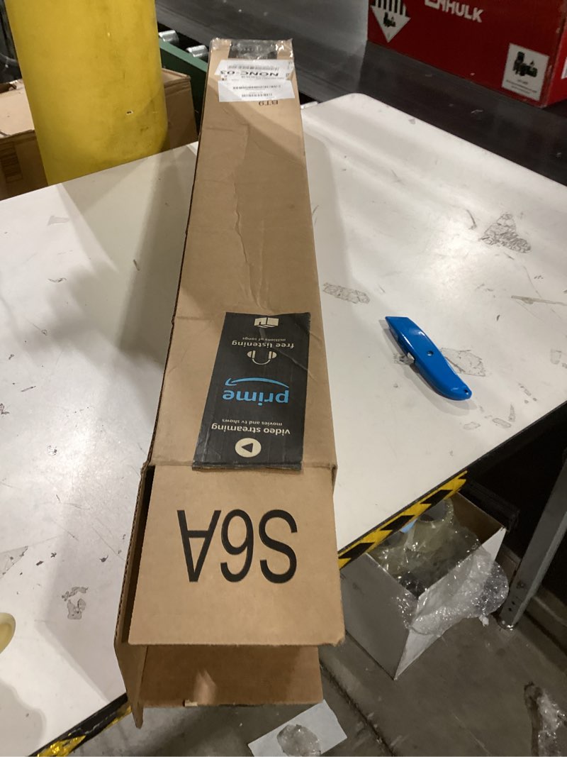 Condition photo showing As Is for 32” Framed Shower Door Drip Rail with Vinyl Sweep, Chrome Shower Door Bottom Water Deflector with Screws 32A