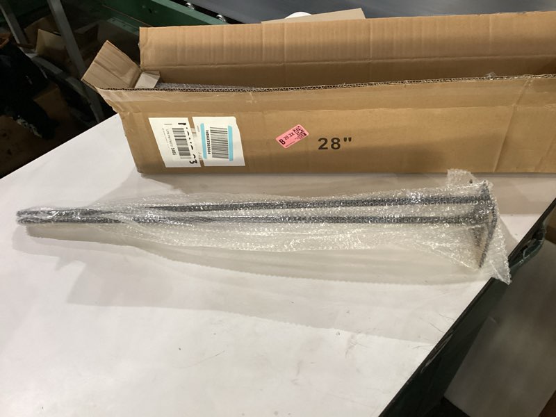 Condition photo showing New/Like New for SMARTSTANDARD Hairpin Table Legs 28 Inch, 3/8" Solid Metal Legs for DIY Bench Desk Chairs Dining End Table - Set of 4, Carbon Steel Black Heavy Duty Furniture Legs with Rubber Floor Protectors 28 Inch Black