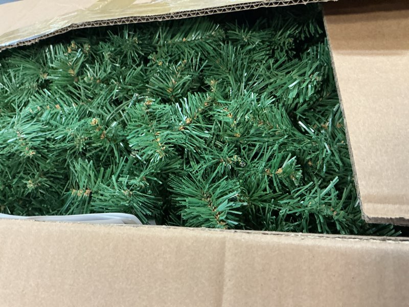 Condition photo showing As Is for 48in Large Christmas Outdoor Wreath - HOYECHI Lighted Wreaths Holiday Decor, Outdoor Wreath with 210 Colorful LEDs,714 PVC Tips, Metal Hook, 9 Functions, Timer, Power Plug-in, Remote Controls 48 Inch