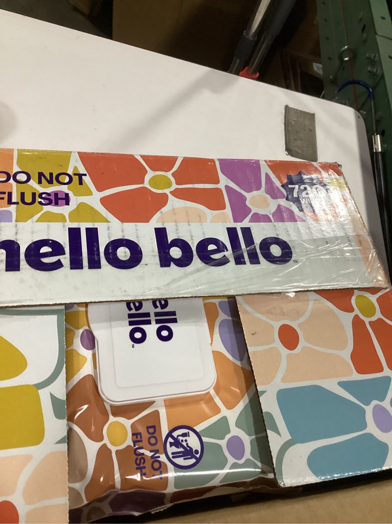 Condition photo showing New/Like New for hello bello premium wipes, designed for sensitive skin with chamomile & aloe extracts, flower pop (12 resealable packets = 720 total wipes) flower pop 60 count (pack of 12)