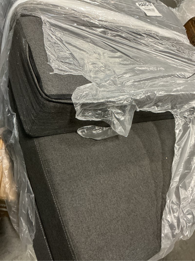 Condition photo showing As Is for Folding Sofa Bed with Pillow- Convertible Chair Floor Couch & Sleeping Mattress, Foldable Memory Foam Sleeper for Living Room/Dorm/Guest Room/Home Office/Apartment/Loft, Single26, Dark Gray Dark Gray Single(26" width)