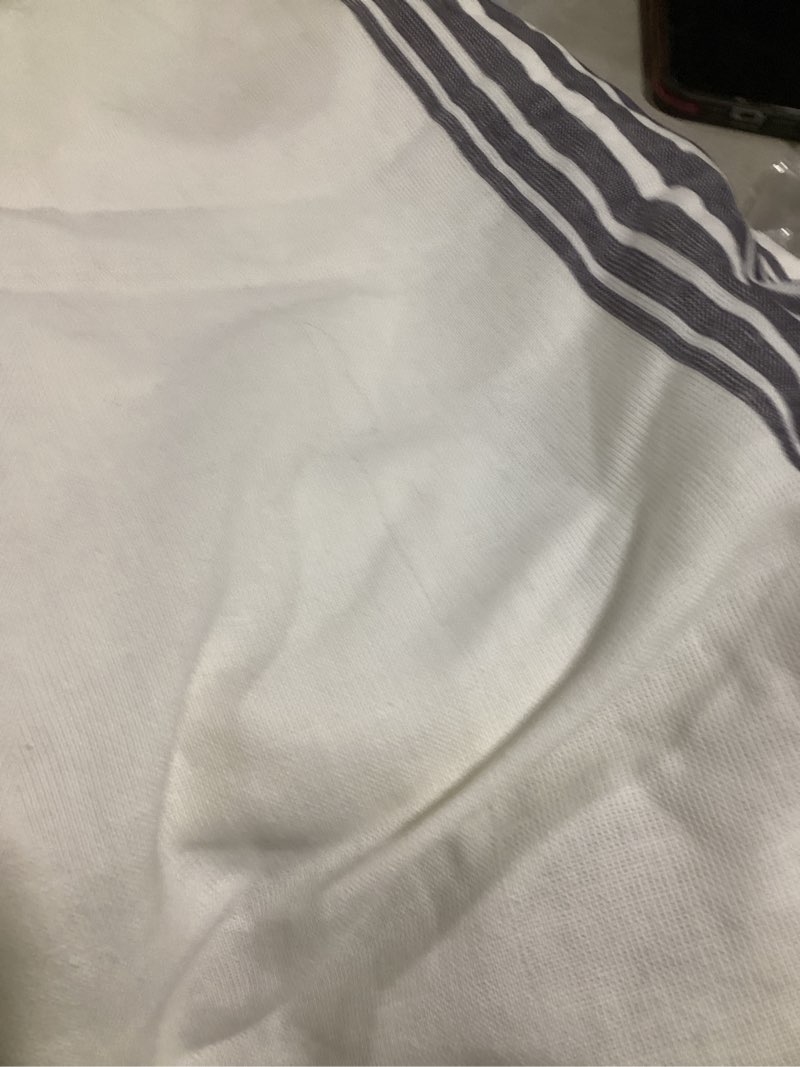 Condition photo showing Good Condition for european linen coastal stripe curtain 48”x106”