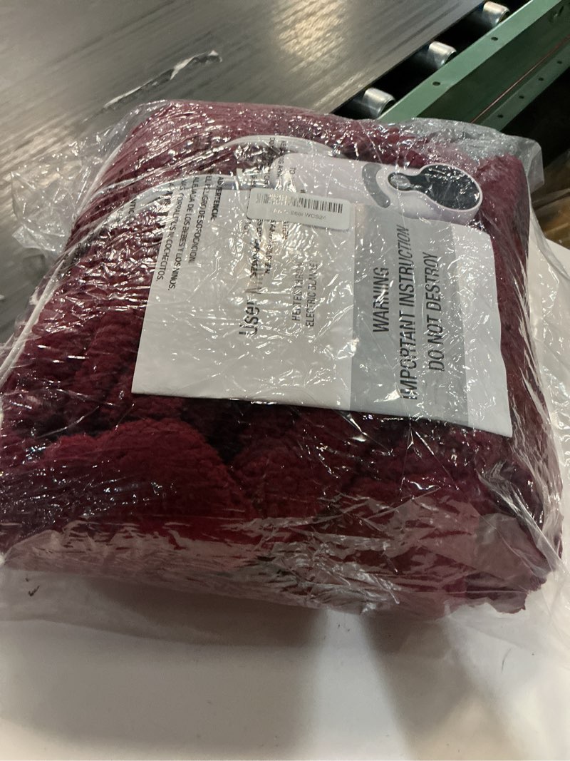 Condition photo showing Good Condition for eydna electric heated blanket full size 72"×84" with 9 heating levels & 1-10hs auto off?double sided plush sherpa, energy efficient, machine washable, couch & bed, gifts for women- red 10-red full (72" x 84")