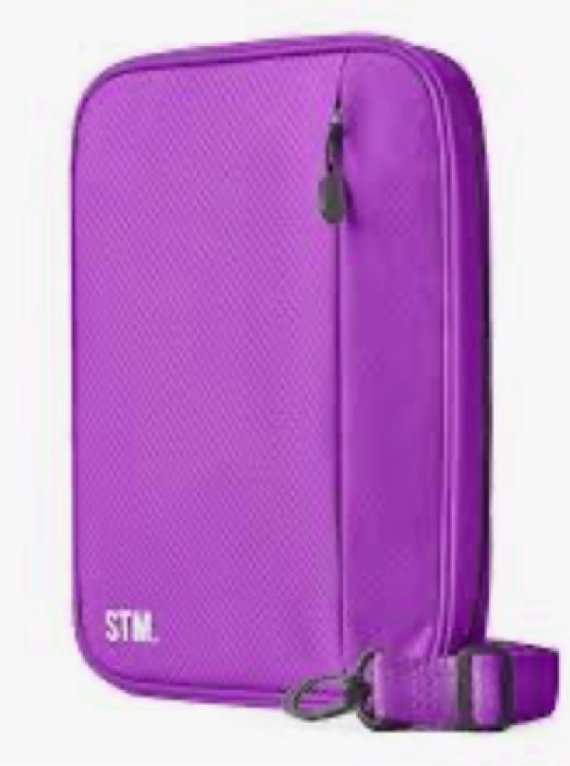 Scribbles That Matter - A5 Pencil Case Pouch + Journal Organizer - Large capacity Kawaii Pencil Pouch, Pen Case, Marker Case, Storage Journal Pouch Zippered Pocket Adjustable Shoulder Strap (7 x 10) Purple)A5 (V2)