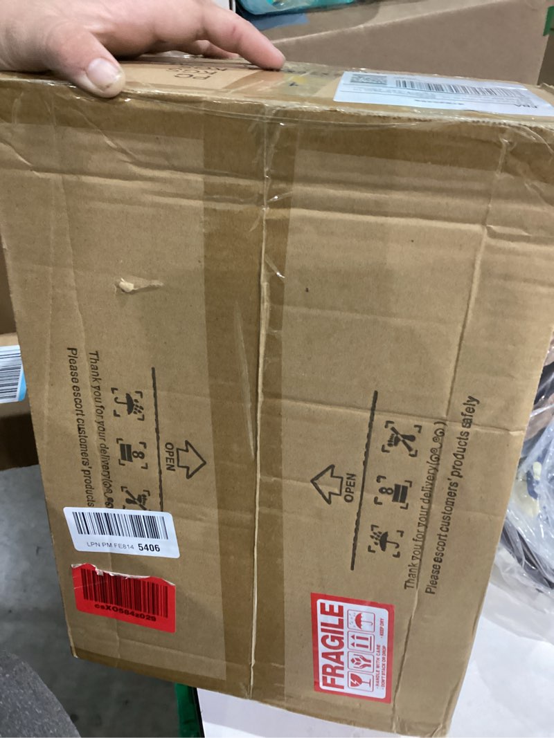 Condition photo showing New/Like New for Linear Chandelier, Modern Chandelier for Dining Room Light Fixture, Dining Light Fixtures with Milk Glass Shade Pendant Lights Kitchen Island for Restaurant, Living Room (Gold + Wood, 2-Lights)