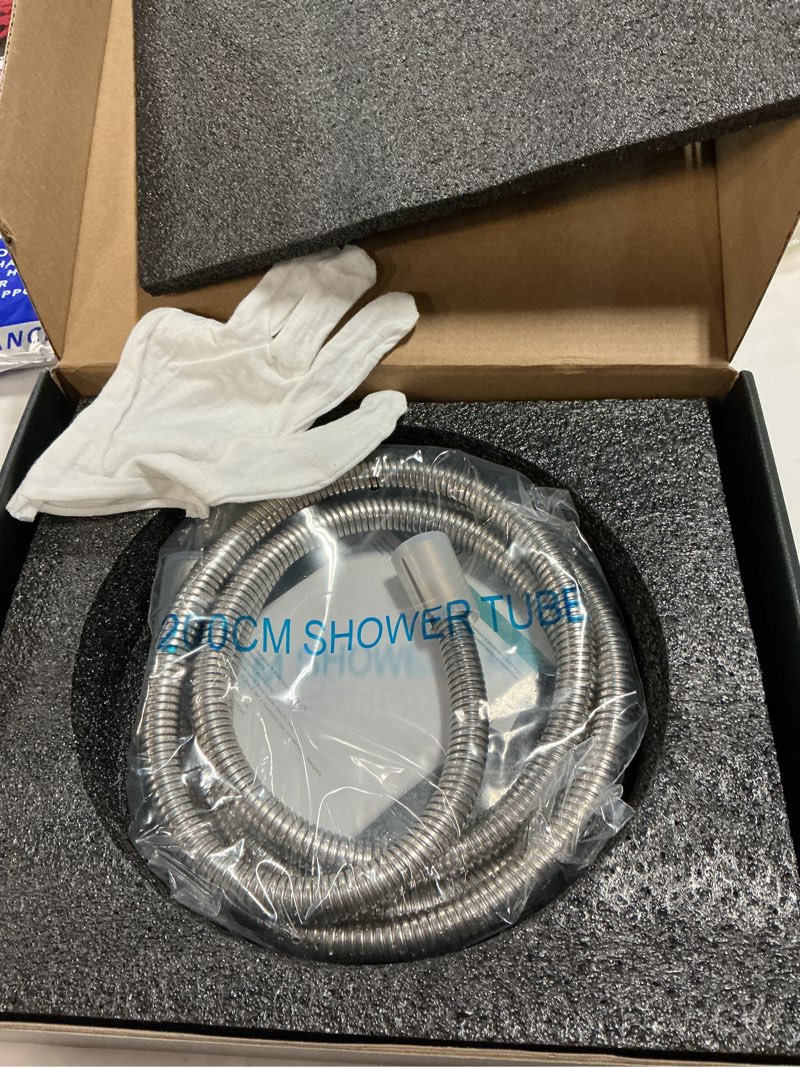 Condition photo showing New/Like New for shower hose 304 stainless steel extra long shower hose replacement handheld shower head hose extension (brushed-nickel, 78 inch) brushed nickel 78 inch