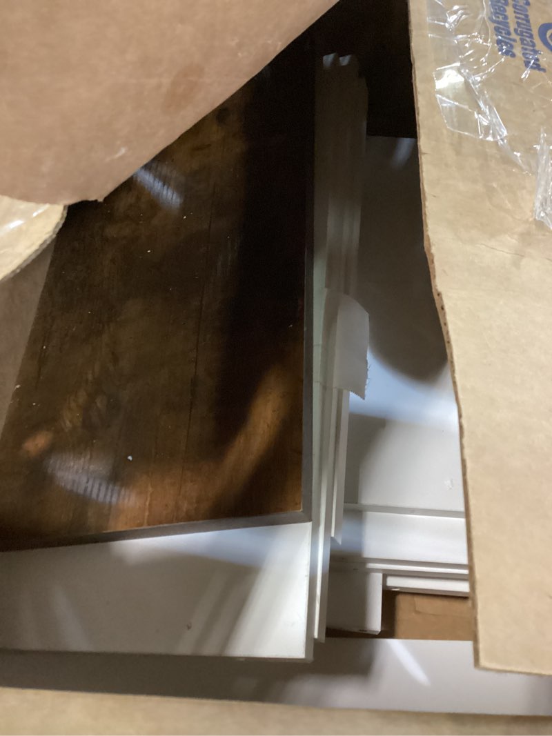 Condition photo showing As Is for MARTY Rolling Storage Cart 7.9" W, 4-Tier Kitchen Cart with Wheels Handle, Slim Storage Cart Mobile Shelving Utility Carts for Bathroom Laundry Room Organization Narrow Places (White) White 7.9"D x 15.75"W x 31.5"H