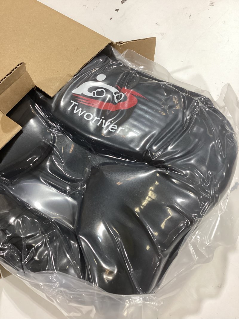 Condition photo showing New/Like New for safety head guard, one size fits all ages boxing headgear, closed type boxing helmet, sparring mma muay thai kick brace head protection (black-2 pack)