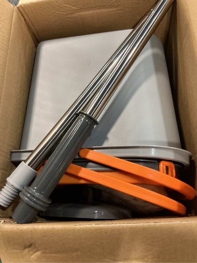 Condition photo showing New/Like New for Spin Mop and Bucket Set,Detachable Double Buckets Separate Dirty Water with Stainless Steel Wringer for Floor Cleaning,Cleaning Buckets with 4 Mop Head Replacements for Household Use A-a93 Detachable bucket