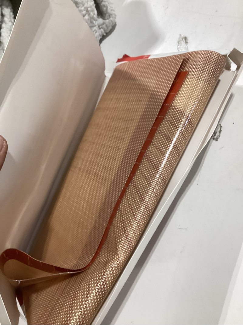 Condition photo showing Good Condition for non-slip silicone pastry mat extra large with measurements 36''by 24'' for baking mat, counter/dough rolling/oven liner/fondant/pie crust?red? 36"l x 24"w