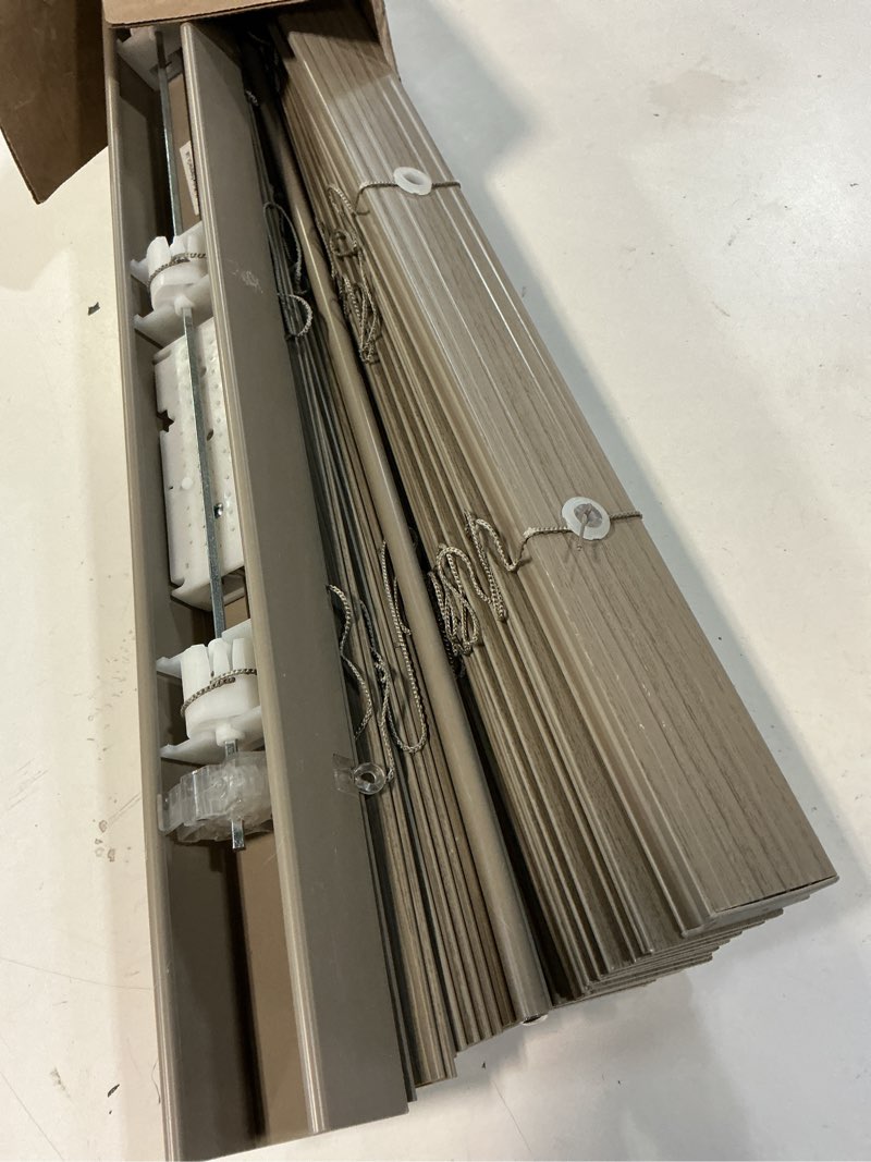 Condition photo showing As Is for zebra blinds for windows dual layer light filtering privacy free-stop sheer shades light control for indoor windows zebra shades for living room(46" w x 72" h, white) 46"w x 72"h white