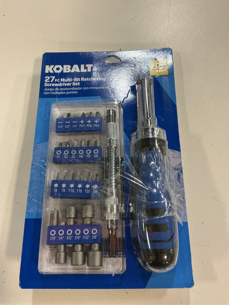 Condition photo showing Good Condition for kobalt 27-piece ratcheting multi-bit screwdriver set