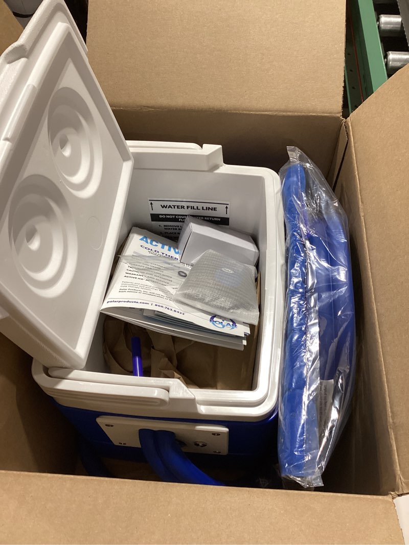 Condition photo showing As Is for Polar Active Ice 3.0 | 9 QT Cold Therapy Ice Machine | Programmable Timer | Full Circumference Knee Pad | Cryotherapy Pain Relief System | Ace Bandage Style Compression Full Coverage Knee