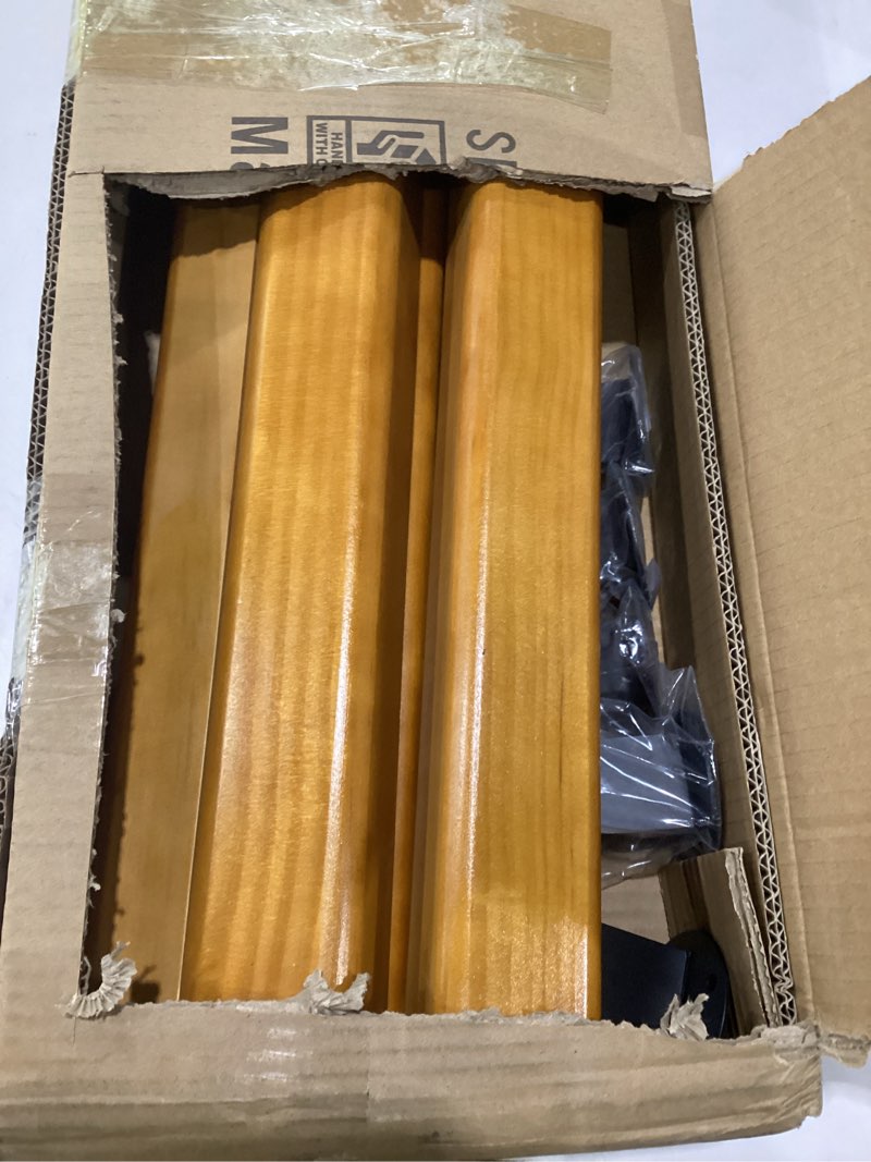 Condition photo showing As Is for 10ft wooden stair railing indoor, wall railings for stairs, hand rails for indoor stairs, non-slip stair handrail for home garden corridor lofts kindergarten guardrail(4 sections, 4 x 2.5ft) 10 feet