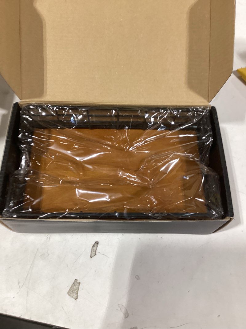 Condition photo showing Good Condition for Wican Guest Towel Holder Tray for Bathroom, Oak and Iron Napkins Holder for Powder Room Dinning Table Wooden Basket for Disposable Paper Hand Towels Black & Walnut Black & Walnut 9.06 x 5.51 x 2.56 inchs