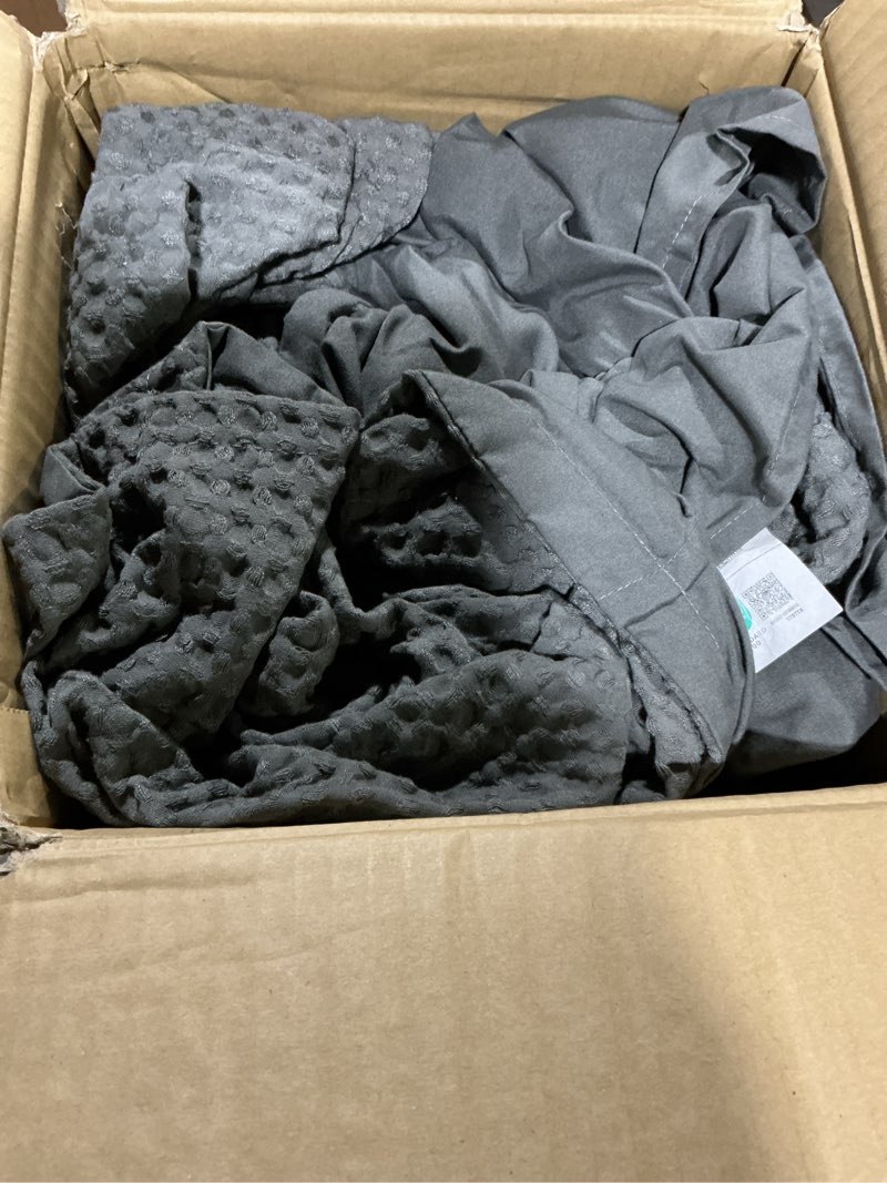 Condition photo showing As Is for elegant comfort premium 100% cotton waffle blanket - lightweight breathable waffle weave bed blanket - soft and warm all season blanket for couch, sofa and bed, twinxl size 68x90 inches, gray gray twin xl