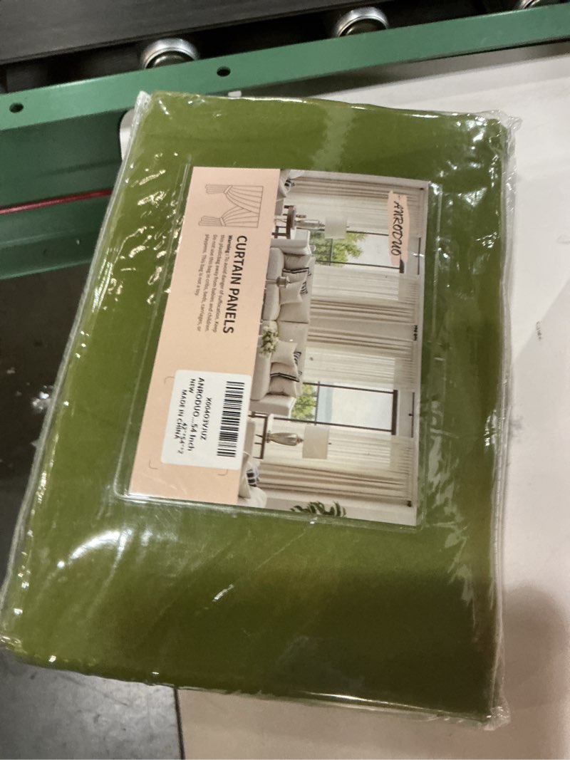 Condition photo showing New/Like New for ANRODUO Rod Pocket and Back Tab Pleated Blackout Curtains with Hooks, Rings, Beige Curtains 54 Inches Long 2 Panels, Thermal Insulated Room Darkening Living Room Bedroom Curtain, 42x54 Inches 42\"W x 54\"L (Pack of 2) Beige