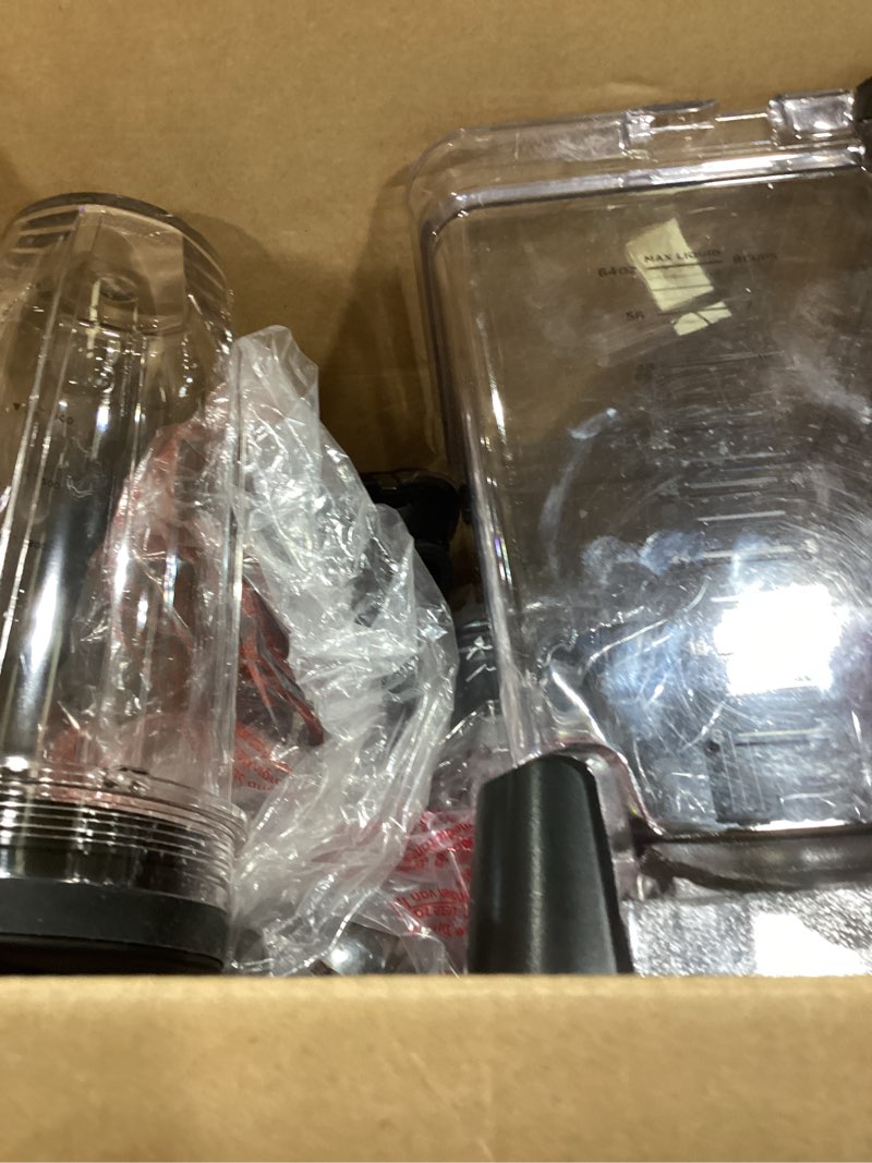 Condition photo showing As Is for Ninja BN751 Professional Plus DUO Blender, 1400 Peak Watts, 3 Auto-IQ Programs for Smoothies, Frozen Drinks & Nutrient Extractions, 72-oz. Total Crushing Pitcher & (2) 24 oz. To-Go Cups, Black 72 oz. Blender + 24 oz. Cups