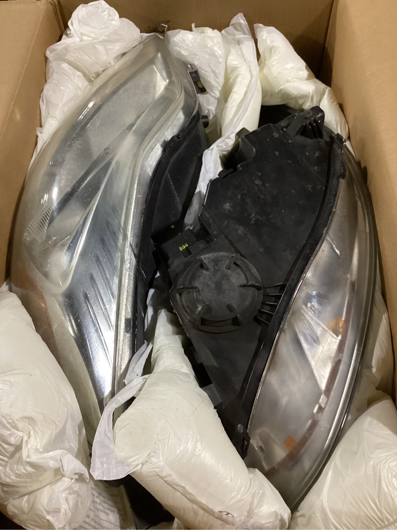 Condition photo showing As Is for Headlights Assembly for 2012 2013 2014 Ford Focus Halogen Head light Headlamp, Bulb Include, Black Housing Amber Corner 2012-2014 Focus Black Housing