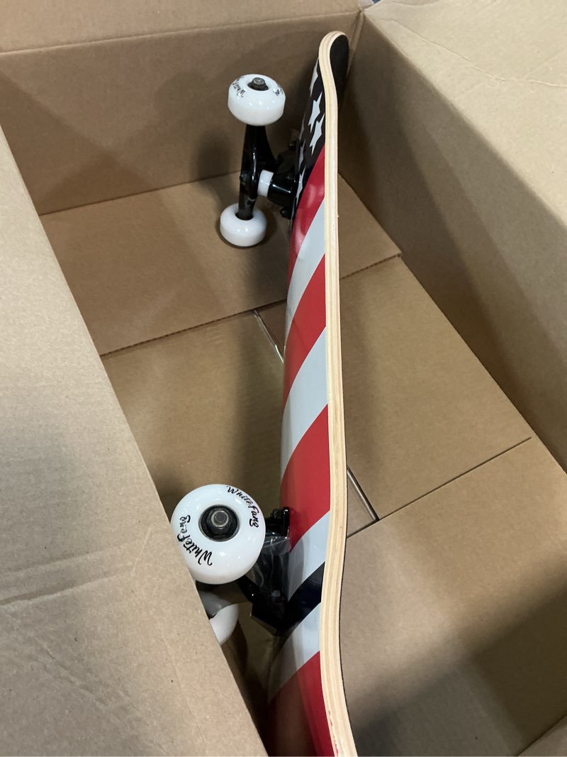 Condition photo showing Good Condition for whitefang skateboards for beginners, complete skateboard 31 x 7.88, 7 layer canadian maple double kick concave standard and tricks skateboards for kids and beginners great-us