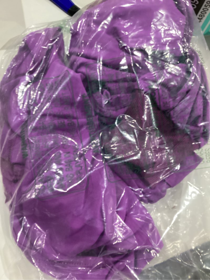 Condition photo showing Good Condition for Jogging Scrubs Set for Women,Soft and Stretchy Nurse Uniform V-Neck Top and Yoga Jogger Pants with Multi Pocket Small Purple