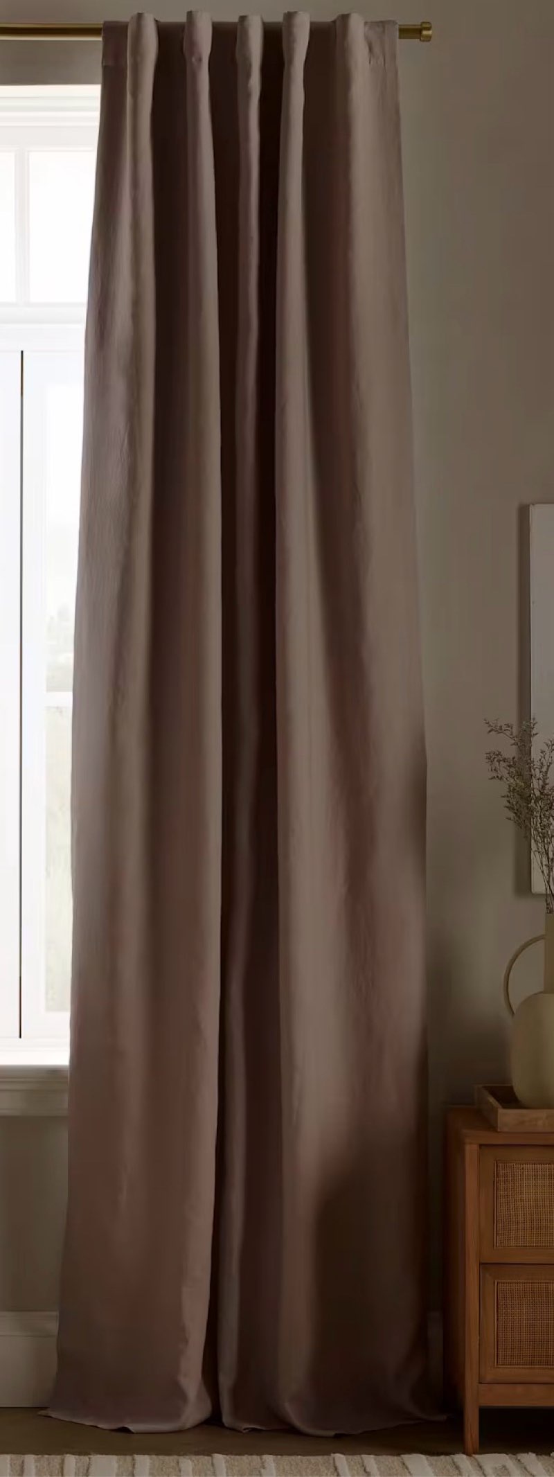 European Linen True Blackout Curtain 48 in x 108 in (1 panel )