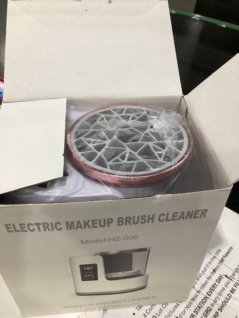 Condition photo showing Good Condition for 3-in-1 electric makeup brush cleaner machine, automatic deep cleaning & drying, usb powered for most brushes & sponges