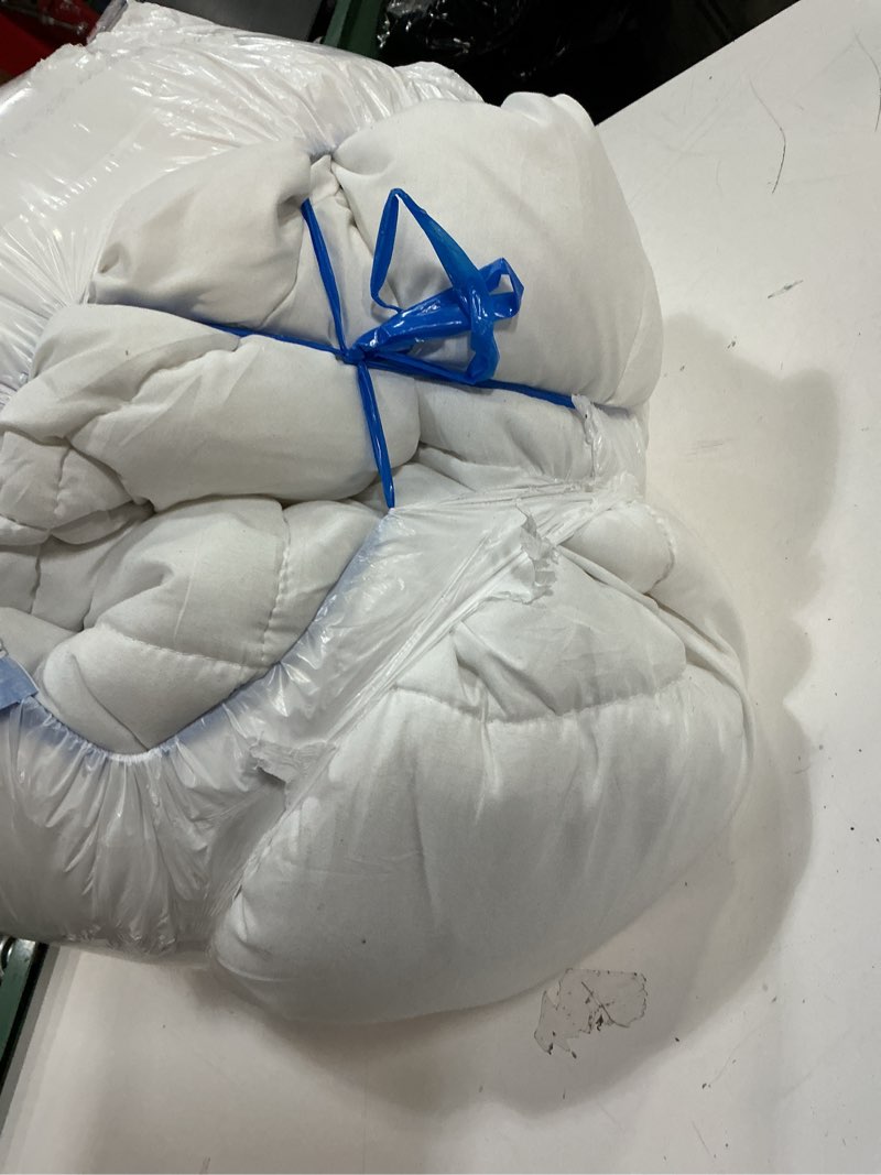 Condition photo showing As Is for L LOVSOUL Down Alternative Comforter King Size Duvet Insert,All Season Duvet Insert with Corner Tabs,White Comforter King 106x90Inches King White