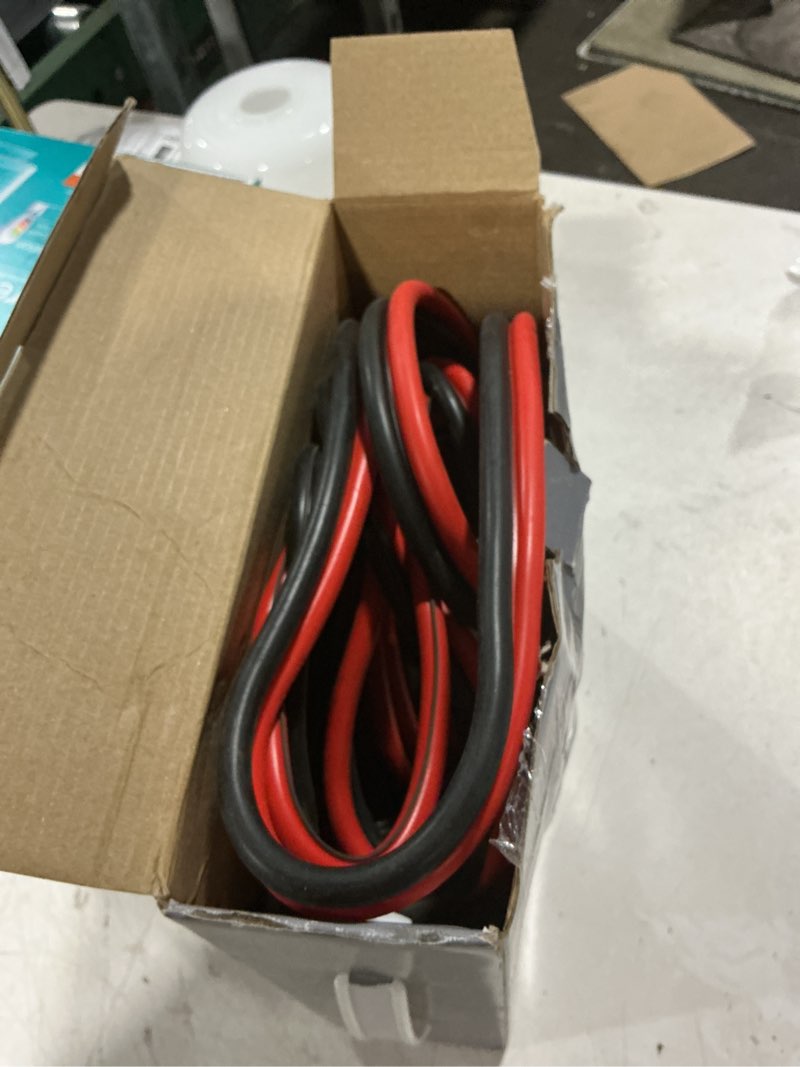 Condition photo showing As Is for everstart 12-foot 8-gauge heavy duty booster cables, 165 amps