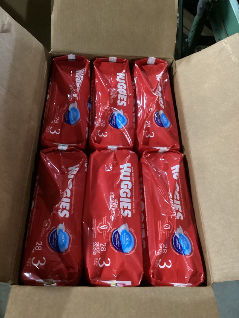 Condition photo showing New/Like New for Huggies Little Snugglers Disposable Diapers - Size 3 - 168ct
