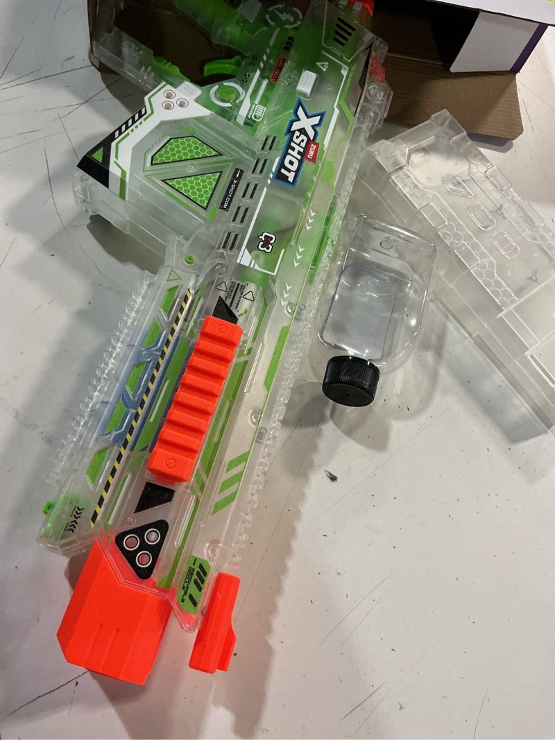 Condition photo showing As Is for xshot hyper gel glow nightmare blaster (10,000 pellets) outdoor glow blaster by zuru for ages 14+