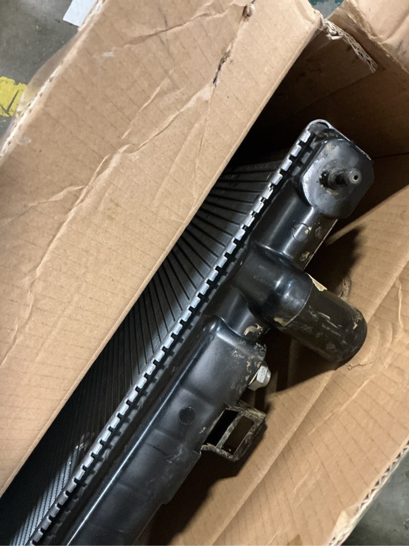 Condition photo showing As Is for philtop cu2414 core width: 28-5/8" engine core radiator compatible with 2002-2006 altima 2.5l cu2414 2002-2006 altima 2.5l
