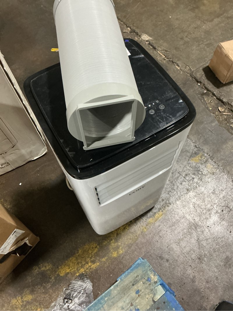 Condition photo showing As Is for cbpac 6500(doe) btu portable air conditioner cools 400 sq. ft. without heater with dehumidifier with remote in white