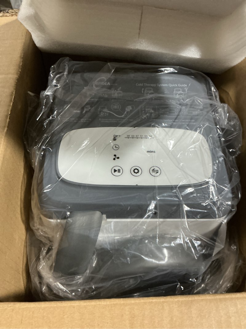 Condition photo showing Good Condition for Cold Therapy System, Ice Therapy Machine Post-Surgery, Quiet Ice Machine After Knee Surgery, with a Universal Pad for Knee, Elbow, Ankle, Shoulder and Lumbar.