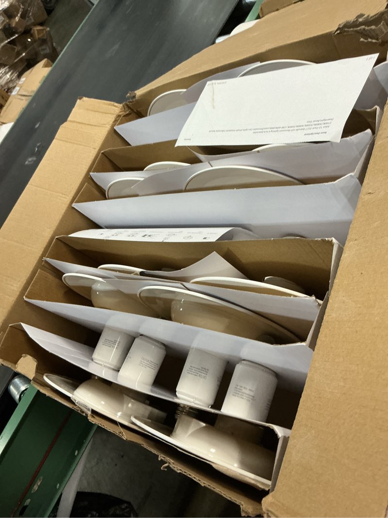 Condition photo showing Good Condition for Jolux 12-Pack 5CCT Retrofit LED Recessed Lighting 6 Inch,Selectable 2700K/3000K/3500K/4000K/5000K,12W=60W,800Lumen,Dimmable Can Lights,Simple Installation Adjustable Retrofit Downlight,Bevel Trim 5CCT in One (2700K, 3000K, 3500K, 4000K, 5000K) 5CCT 5/6"_12Pack