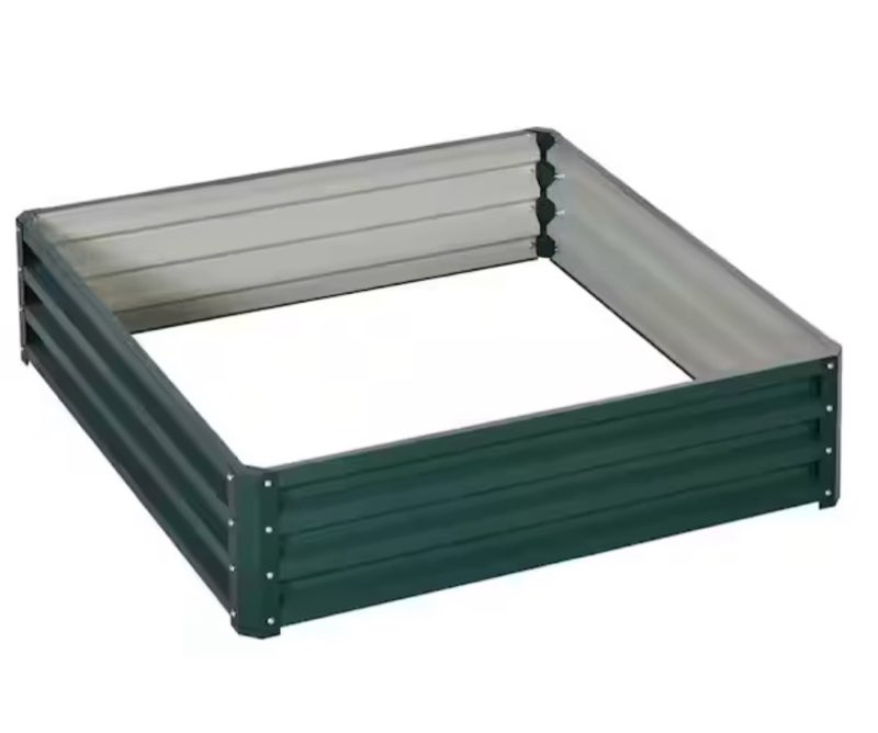 Outsunny  Green Steel Raised Garden Bed Box with Weatherized Steel Frame 