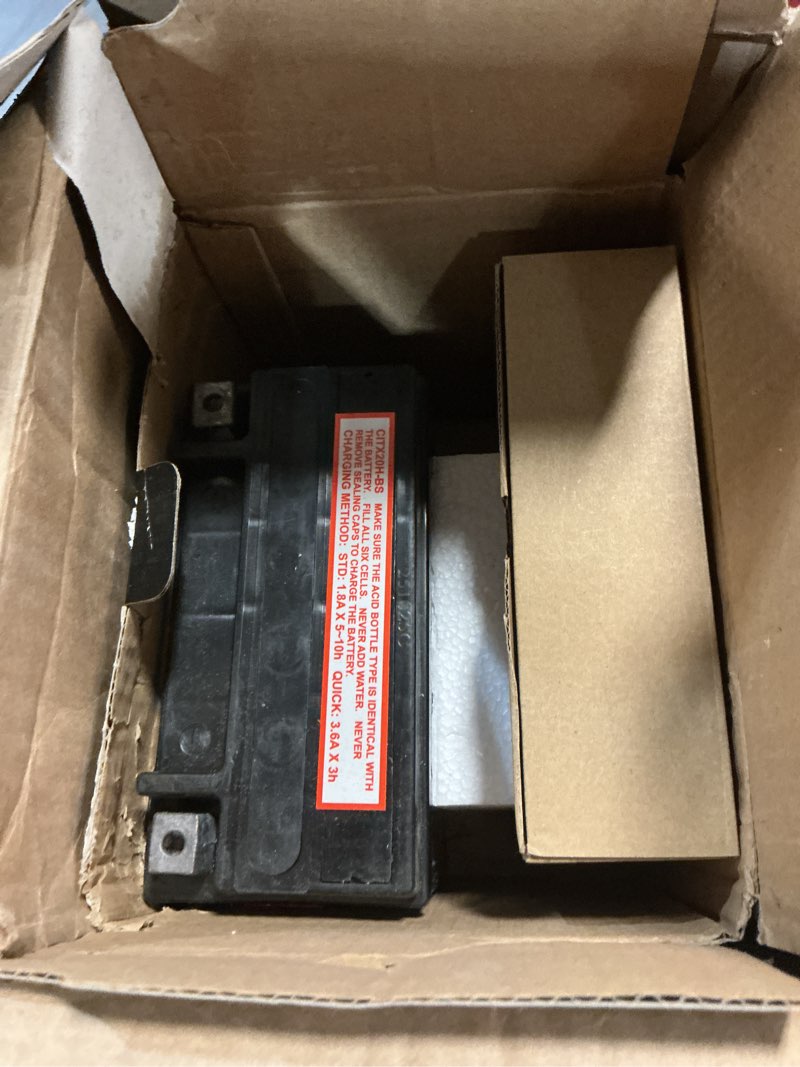 Condition photo showing Good Condition for interstate batteries ytx20h-bs 12v 18ah powersports battery 310cca high-performance agm rechargeable replacement for arctic cat, harley motorcycles, bikes, atvs, jet skis, snowmobiles (citx20h-bs)