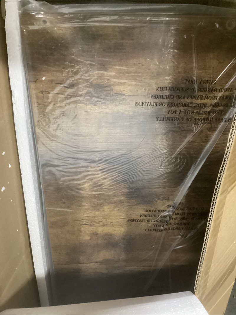 Condition photo showing New/Like New for HCHQHS 3-Tier Rustic Wood and Metal Industrial Bookshelf for Home Office, Bedroom, Kitchen, Bathroom - 47in 3-Tier (47"W x 33.5"H) Rustic Brown