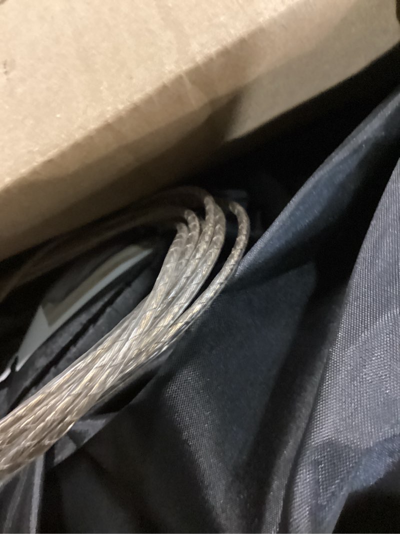 Condition photo showing As Is for full car cover universal 6 layers outdoor thicked all weather cover, sunshield, waterproof, snow proof, uv proof, scratch proof, bird droppings, 6 reflective strips, fits suvs up 214"-236" silver car cover c15 - fits suvs 214"-236" in length