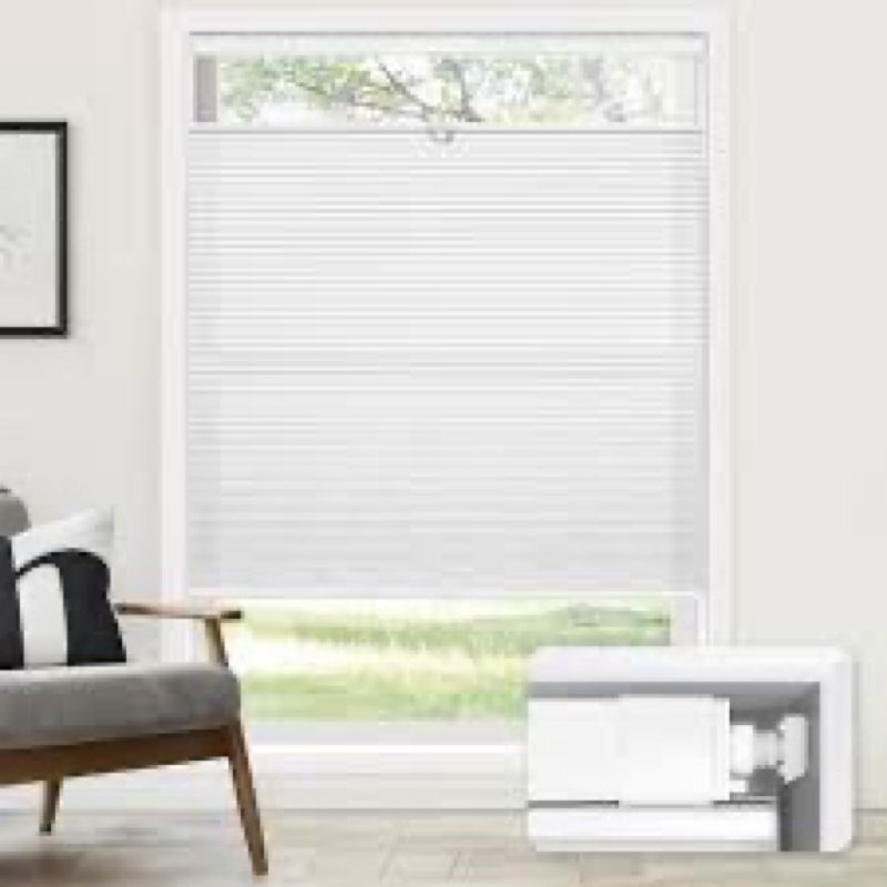 LazBlinds No Tools No Drill Cordless Cellular Shades, Top Down Bottom Up (TDBU) Honeycomb Shades for
