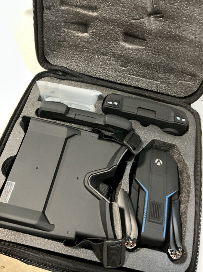 Condition photo showing Good Condition for vivitar skyvision 4k ultra hd gps foldable video drone with 4.3" display controller, brushless motors, 1-axis gimbal, vr headset, 17-minute flight time & travel carry case