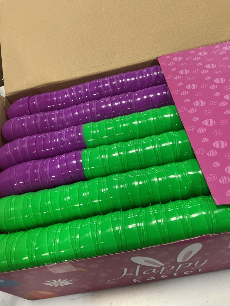 Condition photo showing New/Like New for [6 golden eggs] 300 pcs 2.4" fillable plastic easter eggs empty easter eggs colorful plastic eggs bulks for kids teens boys girls easter basket stuffers hunt easter party favor