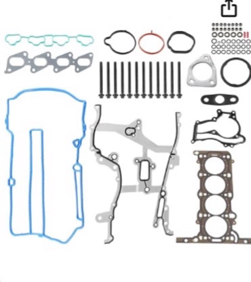 Head Gasket Set Kit, 34Pcs Engine Cylinder Head Gasket Kit Fit for Encore 1.4L 13-16,Sonic 1.4L 12-1