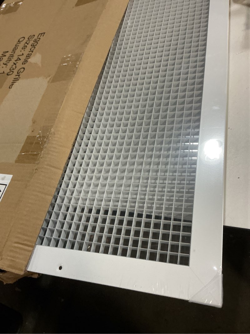 Condition photo showing New/Like New for DECOAIRCON 10'' x 6'' Aluminum Eggcrate Return Grille, Modern/Minimalist Style, Fits 10'' x 6'' Duct Opening, Compatible with Air Conditioner, Heat Pump, Furnace