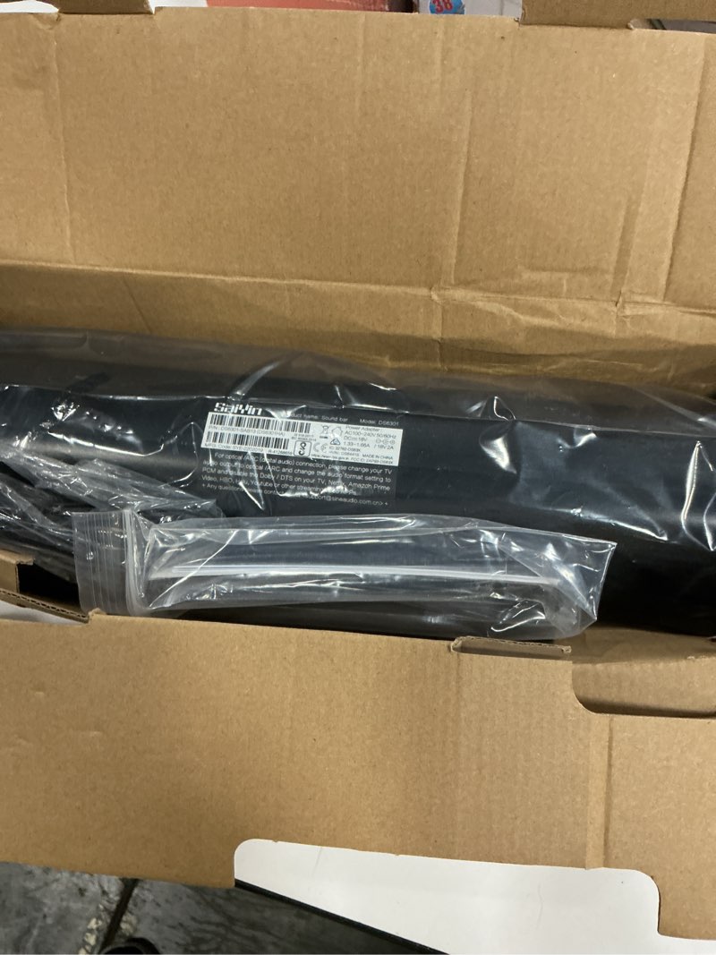 Condition photo showing New/Like New for saiyin sound bar for smart tv,balanced sound,soundbar with bluetooth/tv-arc/optical/aux connect, surround sound for home theater audio tv/pc/gaming/projectors,wall mountable 17 inch with tv-arc