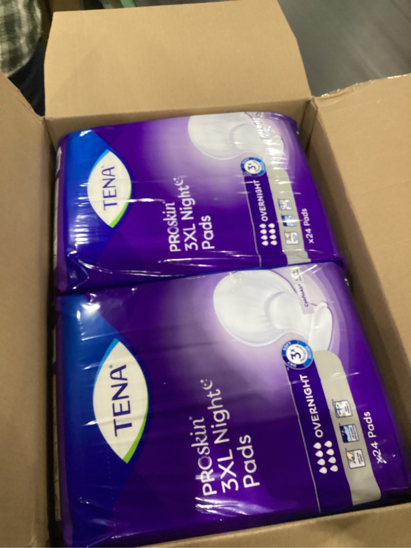 Condition photo showing New/Like New for TENA ProSkin 3XL Overnight Incontinence Pads for Women and Men, 48 Count XXXL XXXL