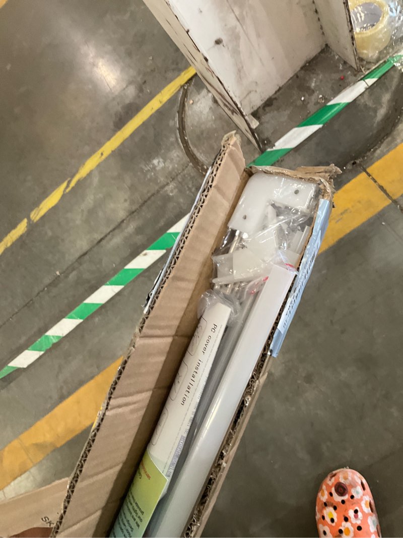 Condition photo showing As Is for hunhun 10-pack 6.6ft/2meter u shape white led aluminum channel system with milky cover, end caps and mounting clips, aluminum channel profile for led strip light diffuser installations (10pack*6.6ft) 10pack*6.6ft(white)