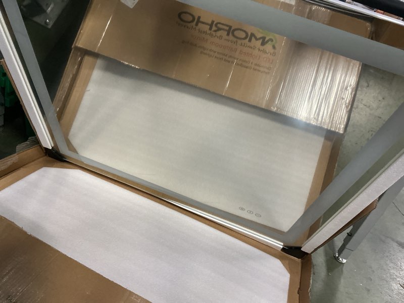 Condition photo showing New/Like New for Amorho LED Bathroom Mirror 36''x32'' with Front Light and Backlit, Stepless Dimmable Wall Mirrors with Anti-Fog, Shatter-Proof, Memory, 3 Colors, Double LED Vanity Mirror (Horizontal/Vertical) 36"L x 32"W Front and Backlit