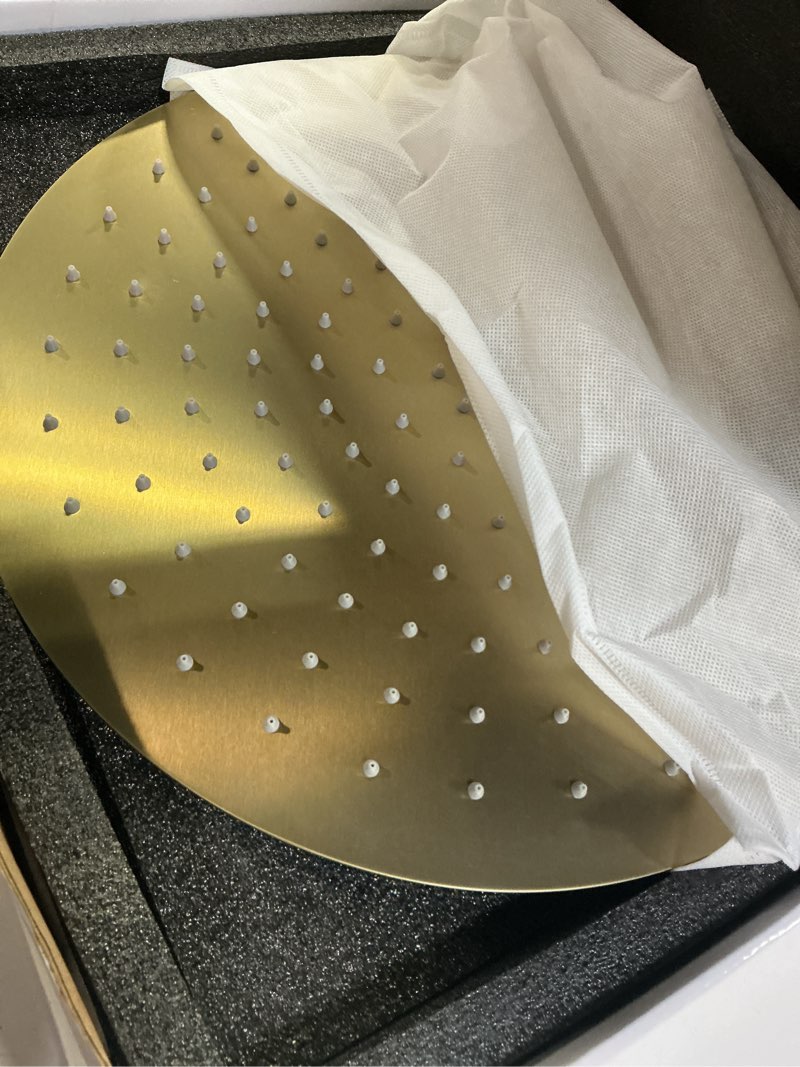 Condition photo showing Good Condition for VBFF-Shower Head,rain shower head, 16 inch- Round Shower Head, 1.8 GPM Flow Rate, rainfall showerhead,VBFF14 (Brushed Gold) 16 Inch Brushed Gold