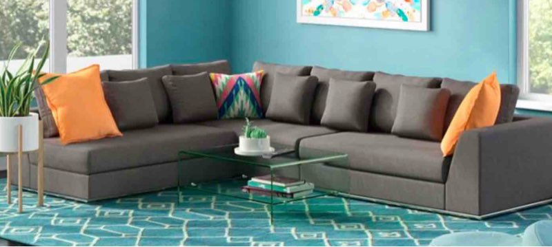(Complete pick up 3 boxes) Moore Living 120.5\" Modular Sectional